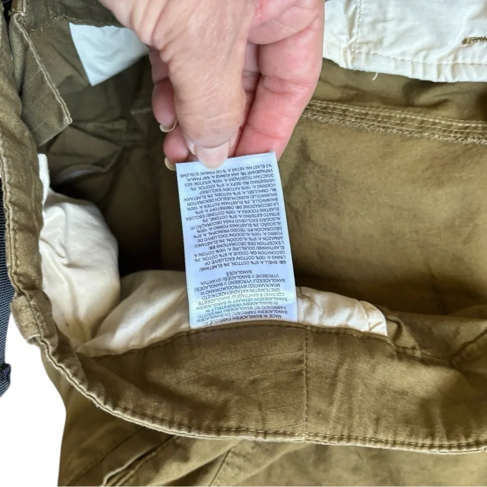 The North Face Mens Mineral Gold Ripstop Cargo PANTS Relaxed Fit size 36